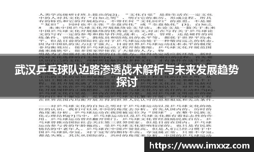 武汉乒乓球队边路渗透战术解析与未来发展趋势探讨